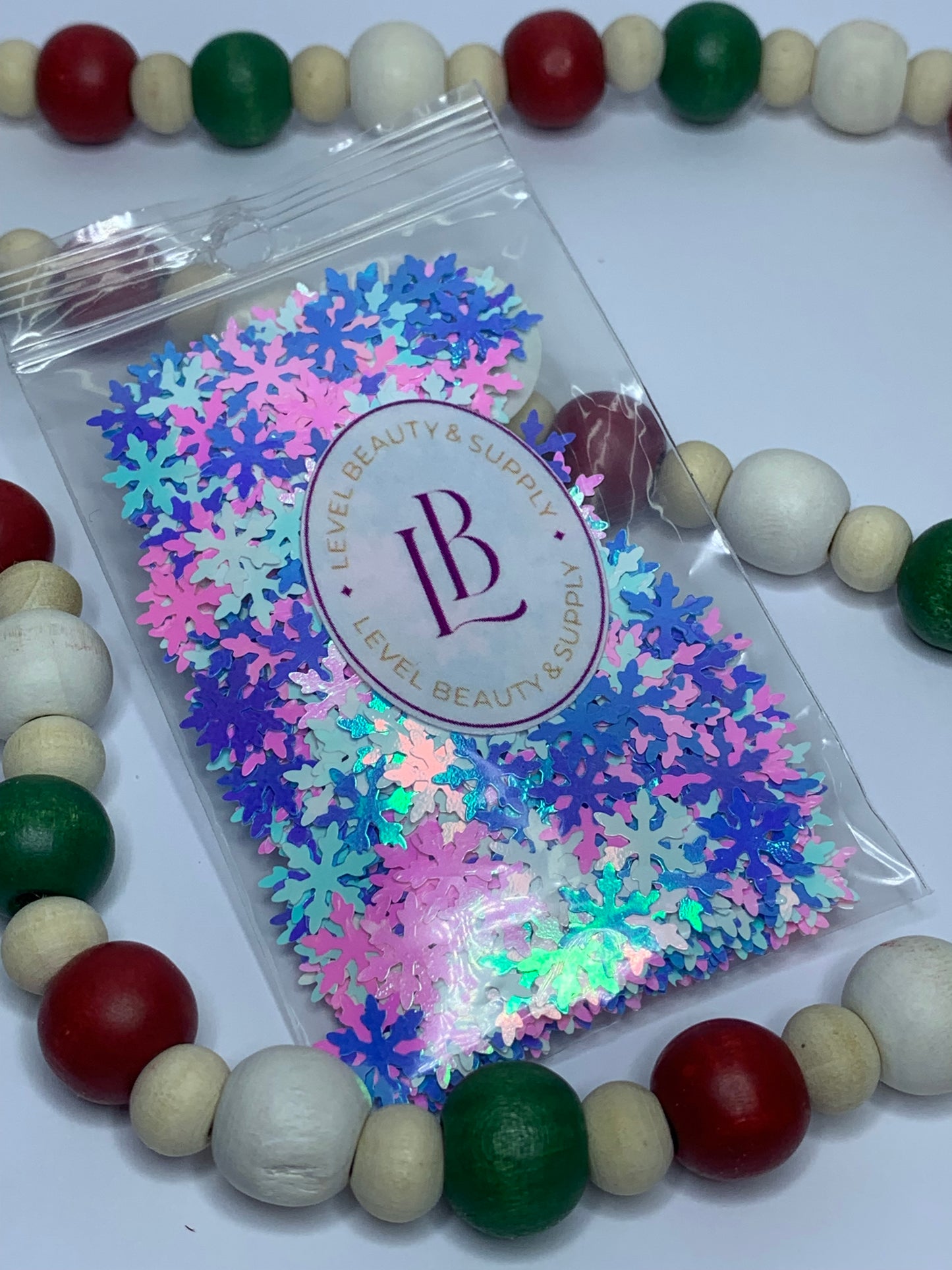 Snowflakes pastel confetti