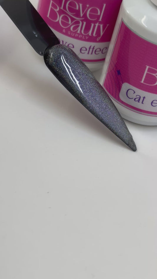 Cat eye silver holographic